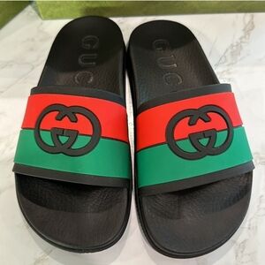 Gucci Black Red Green Slides